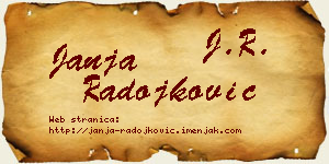 Janja Radojković vizit kartica